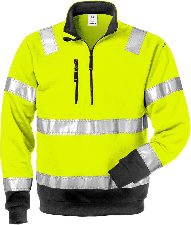 Load image into Gallery viewer, Sweatshirt FRISTADS HIGH VIS HALF ZIP SWEATSHIRT CLASS 3 728 SHV

