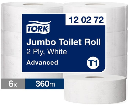 Tualetes papīrs TORK Advanced Maxi Jumbo 360m 2 - kārtas T1 120272 6 Ruļļi