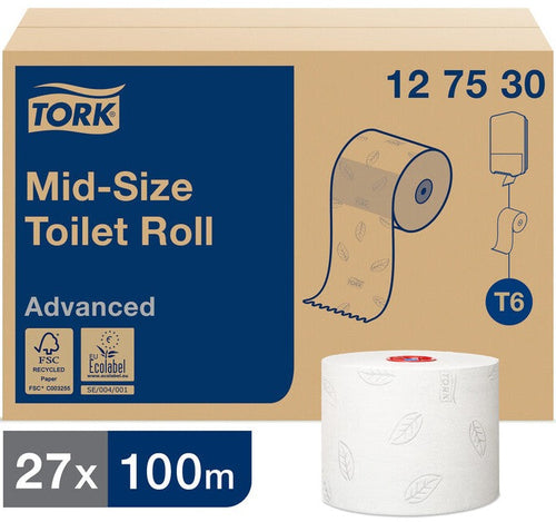 Tualetes papīrs TORK Premium Advanced 100m 2 - kārtas T6 127530 27 Rolls