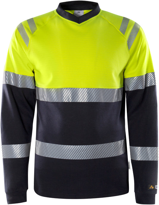T-shirt FRISTADS FLAMESTAT HIGH VIS LONG SLEEVE T-SHIRT CLASS 1 7107 TFL