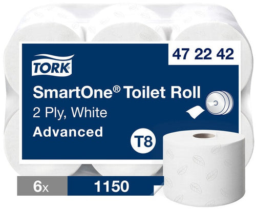 Tualetes papīrs TORK SmartOne 207m 2 - kārtas T8 472242 6 Ruļļi