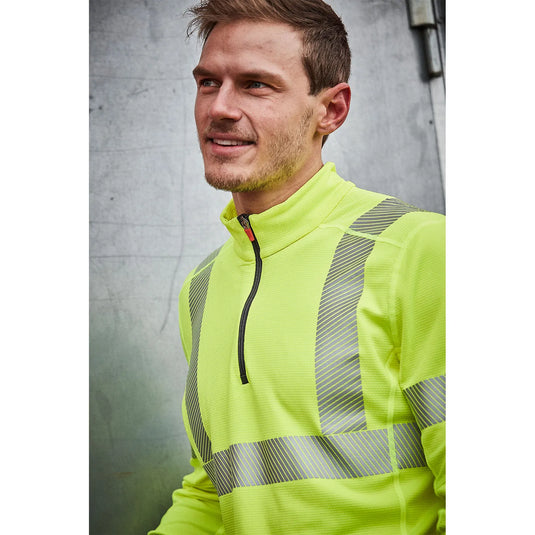 Shirt HELLY HANSEN ICU LIFA Active Hi Vis Base Layer Half Zip 75110