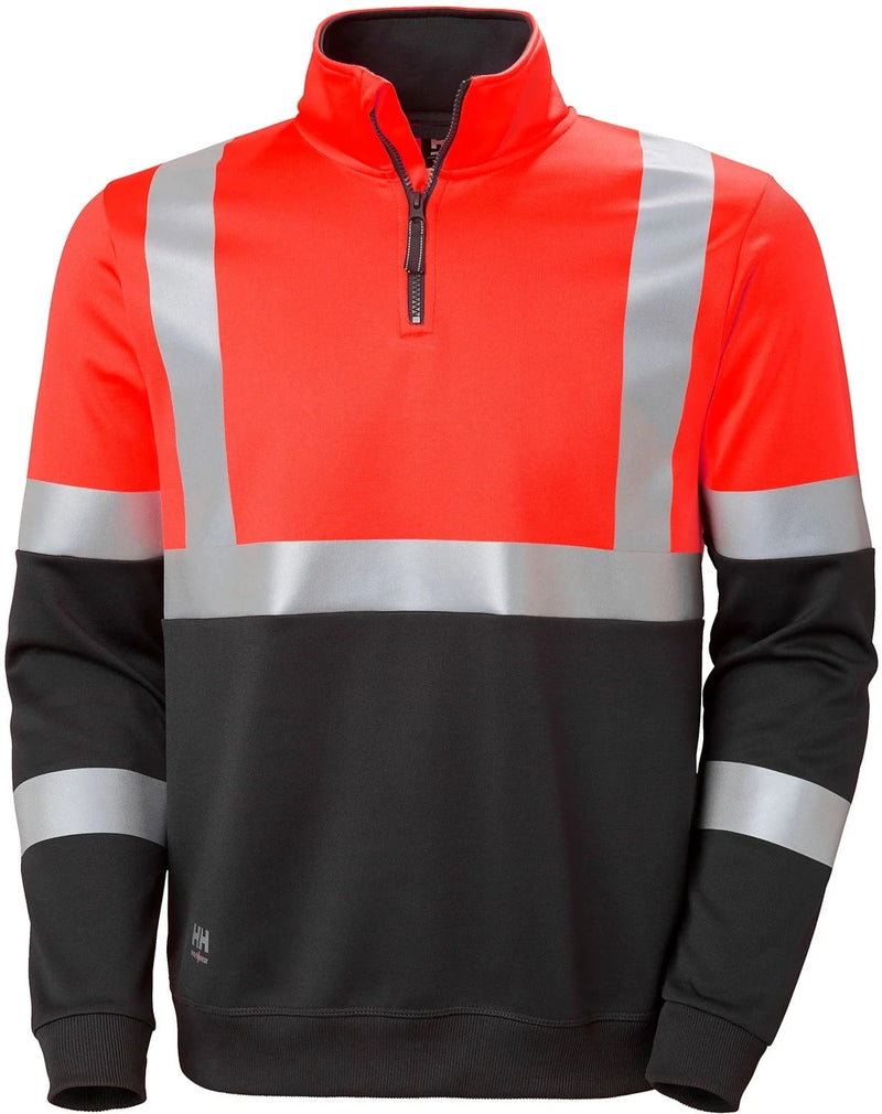 Ielādējiet attēlu galerijas skatītājā, Džemperis HELLY HANSEN Addvis Hi Vis Half Zip Class 1 79257
