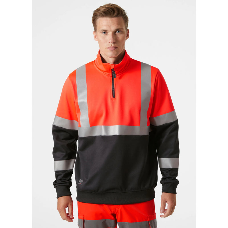 Ielādējiet attēlu galerijas skatītājā, Džemperis HELLY HANSEN Addvis Hi Vis Half Zip Class 1 79257
