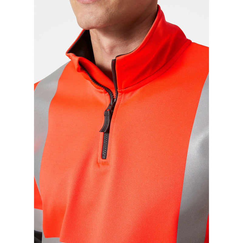Ielādējiet attēlu galerijas skatītājā, Džemperis HELLY HANSEN Addvis Hi Vis Half Zip Class 1 79257
