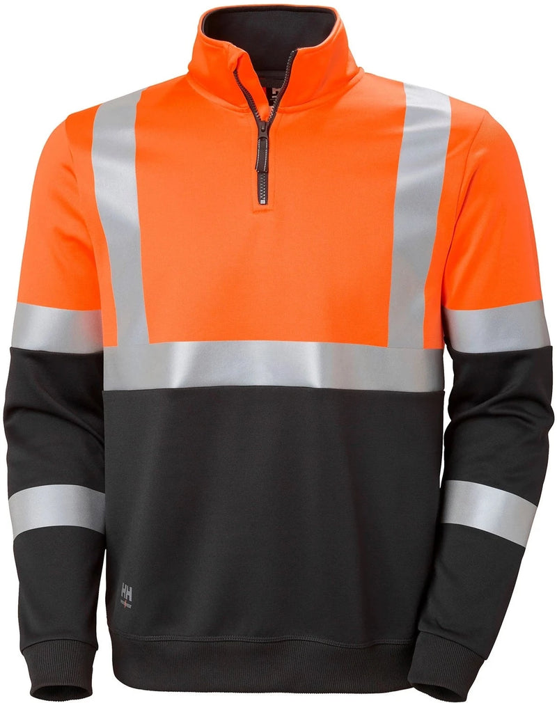 Ielādējiet attēlu galerijas skatītājā, Džemperis HELLY HANSEN Addvis Hi Vis Half Zip Class 1 79257
