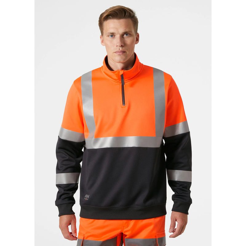 Ielādējiet attēlu galerijas skatītājā, Džemperis HELLY HANSEN Addvis Hi Vis Half Zip Class 1 79257
