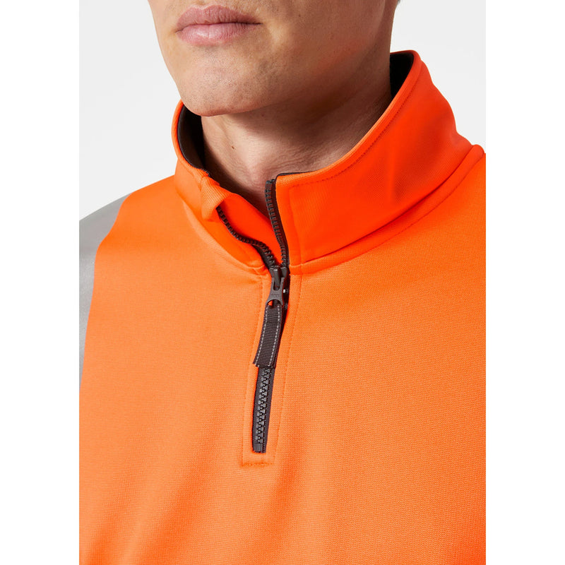 Ielādējiet attēlu galerijas skatītājā, Džemperis HELLY HANSEN Addvis Hi Vis Half Zip Class 1 79257
