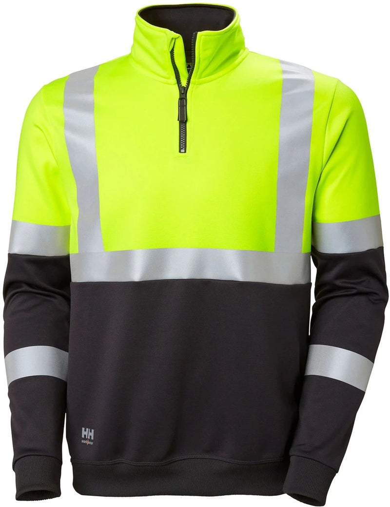 Ielādējiet attēlu galerijas skatītājā, Džemperis HELLY HANSEN Addvis Hi Vis Half Zip Class 1 79257
