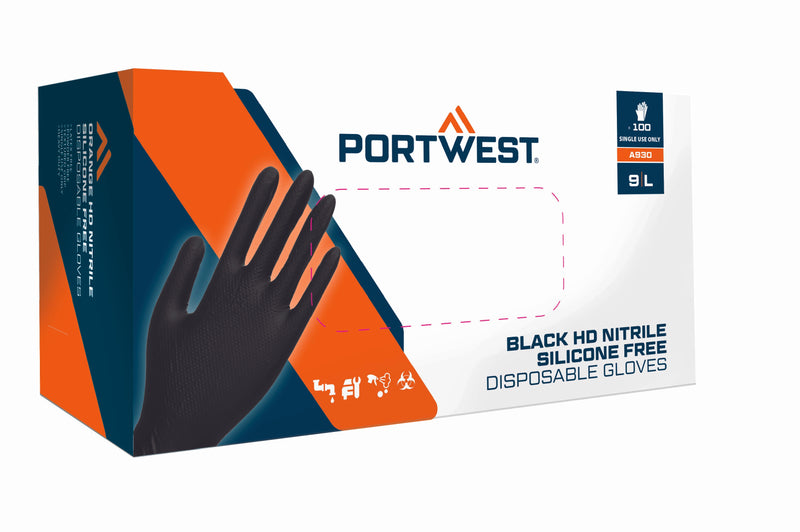 Ielādējiet attēlu galerijas skatītājā, Vienreizlietojamie Cimdi PORTWEST A930 Nitril (PK100)
