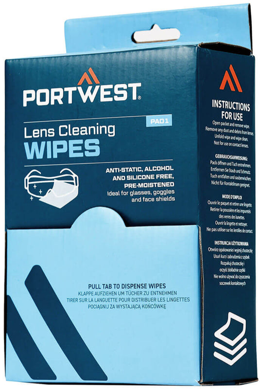 Accessories PORTWEST PA01 Lens Cleaning Wipes 100 pcs.