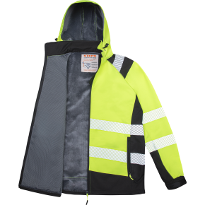 Ielādējiet attēlu galerijas skatītājā, Jaka STEPO TEXAS Hi-Vis SOFTSHELL

