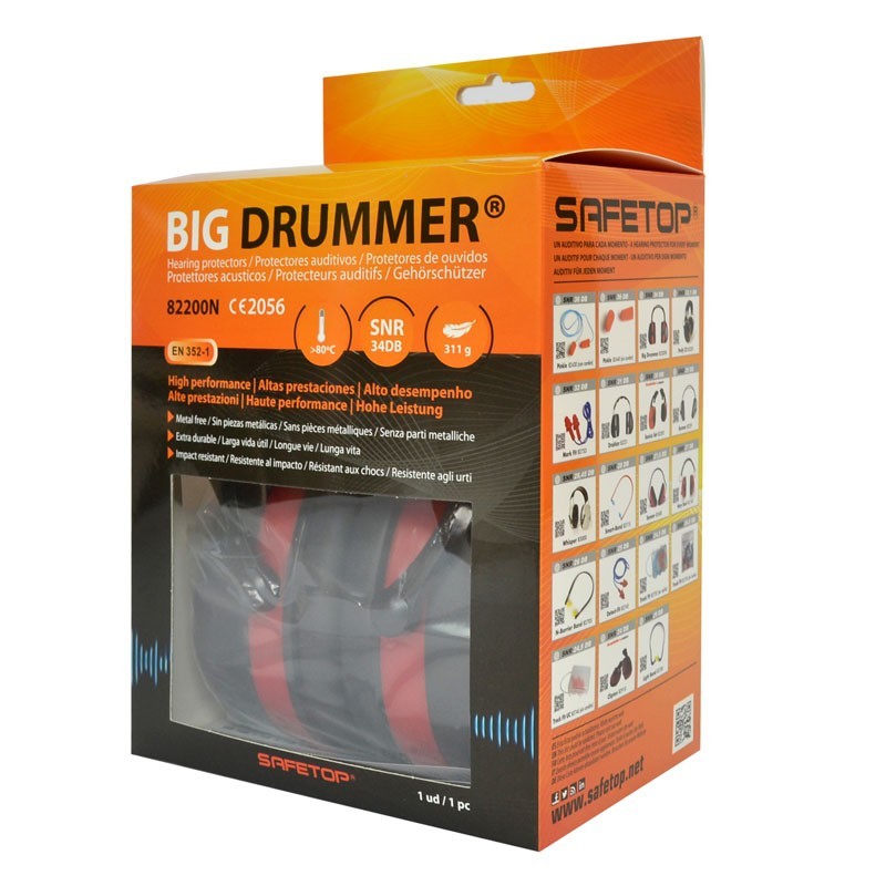 Load image into Gallery viewer, Earmuffs SAFETOP BIG DRUMMER 82200N
