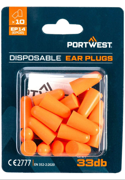 Earplugs PORTWEST EP14 (PAIRS 10) - TEXX
