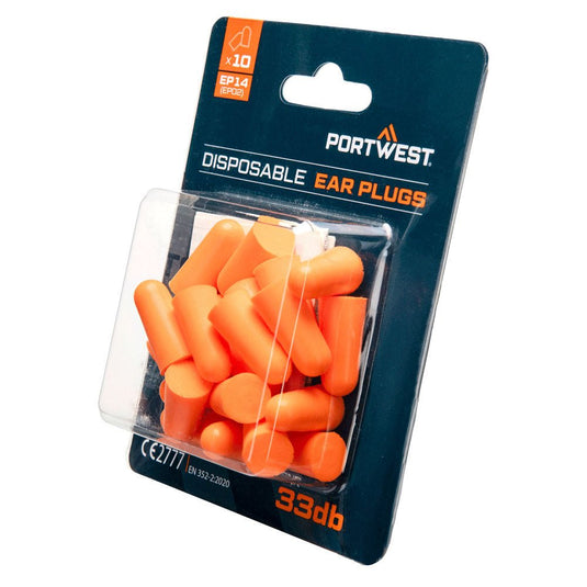 Earplugs PORTWEST EP14 (PAIRS 10) - TEXX