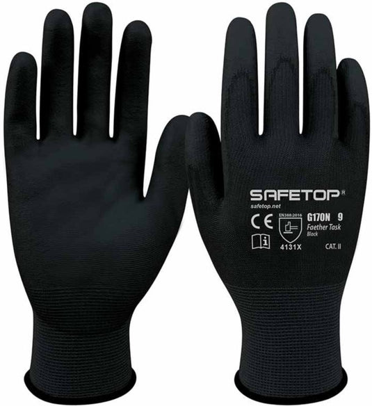 Gloves SAFETOP FEATHER TASK-Black