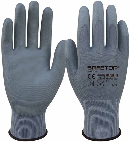Gloves SAFETOP FEATHER TASK-Grey