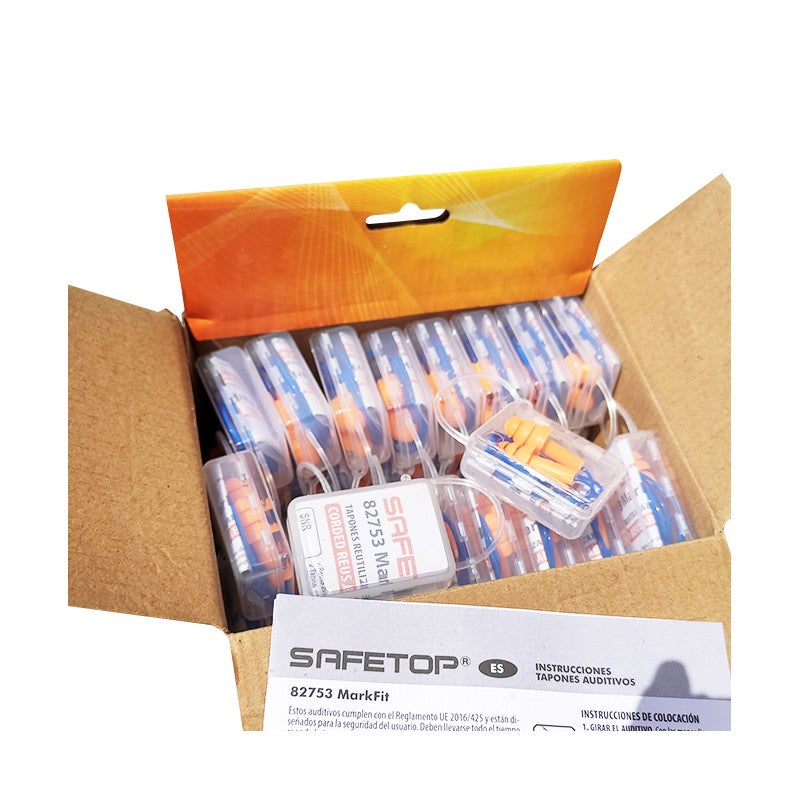 Load image into Gallery viewer, Ear plugs SAFETOP MARK-FIT box 50 pairs
