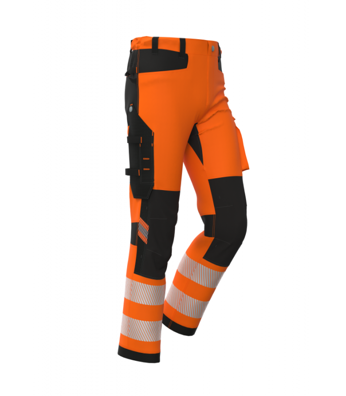 Ielādējiet attēlu galerijas skatītājā, Bikses BOSAFETY TENSION 4-WAY STRETCH HI-VIS CLASS 1
