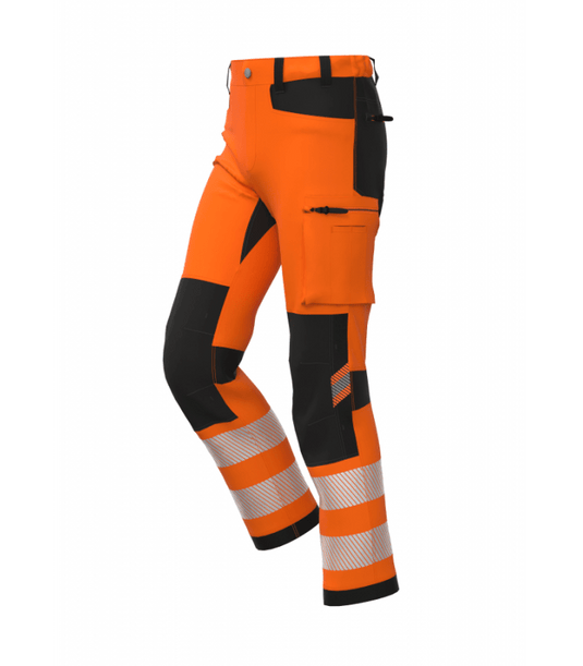 Trousers BOSAFETY TENSION 4-WAY STRETCH HI-VIS CLASS 1 - TEXX