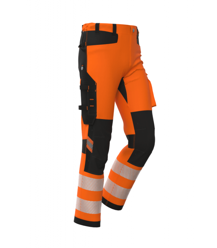 Load image into Gallery viewer, Trousers BOSAFETY TENSION 4-WAY STRETCH HI-VIS CLASS 1 - TEXX

