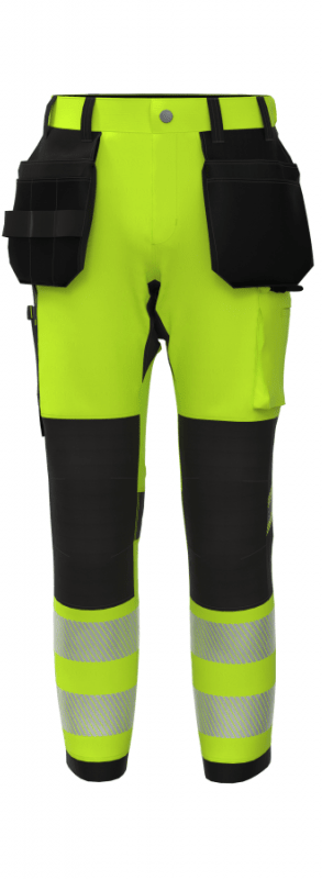 Trousers BOSAFETY TENSION PLUS 4-WAY STRETCH HI-VIS CLASS 1 - TEXX