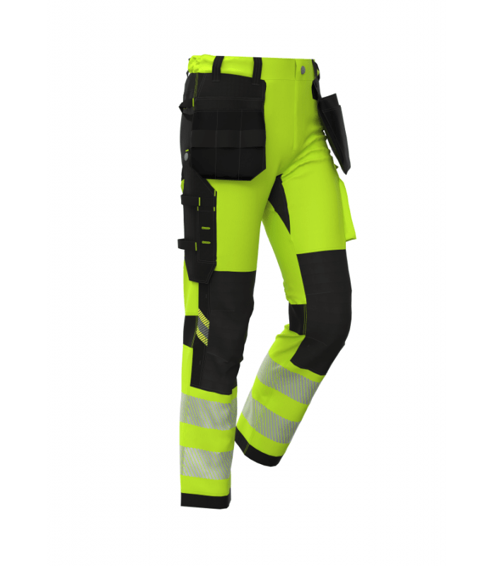 Load image into Gallery viewer, Trousers BOSAFETY TENSION PLUS 4-WAY STRETCH HI-VIS CLASS 1 - TEXX
