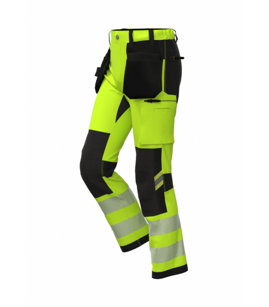 Trousers BOSAFETY TENSION PLUS 4-WAY STRETCH HI-VIS CLASS 1 - TEXX