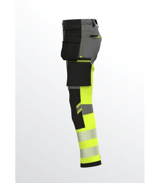 Trousers BOSAFETY TENSION PRO 4-WAY STRETCH HI-VIS CLASS 1 - TEXX