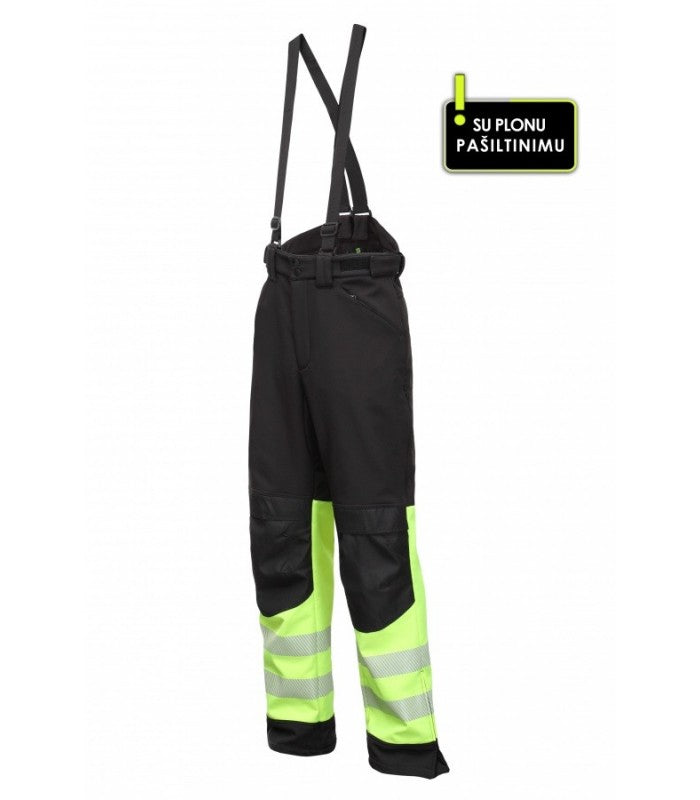 Ielādējiet attēlu galerijas skatītājā, Bikses BOSAFETY ATLANTA WINTER LIGHT HI-VIS CLASS 1
