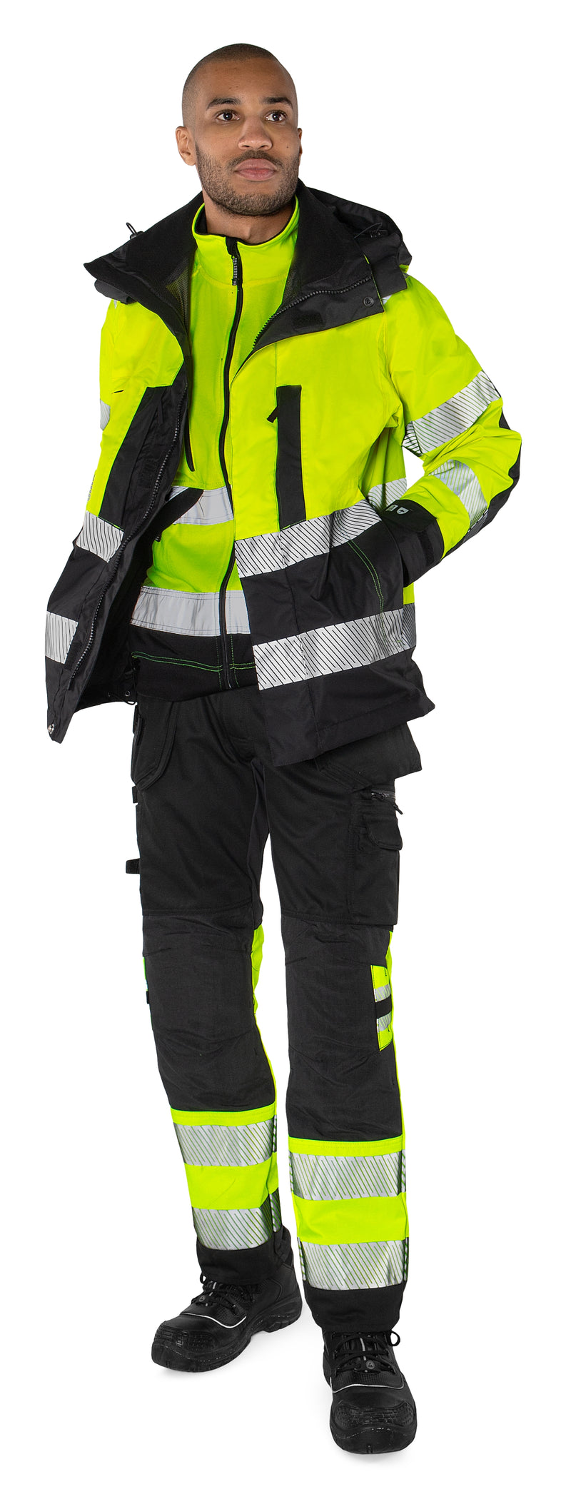Load image into Gallery viewer, Trousers FRISTADS HIGH VIS CRAFTSMAN STRETCH TROUSERS CLASS 1 2706 PLU
