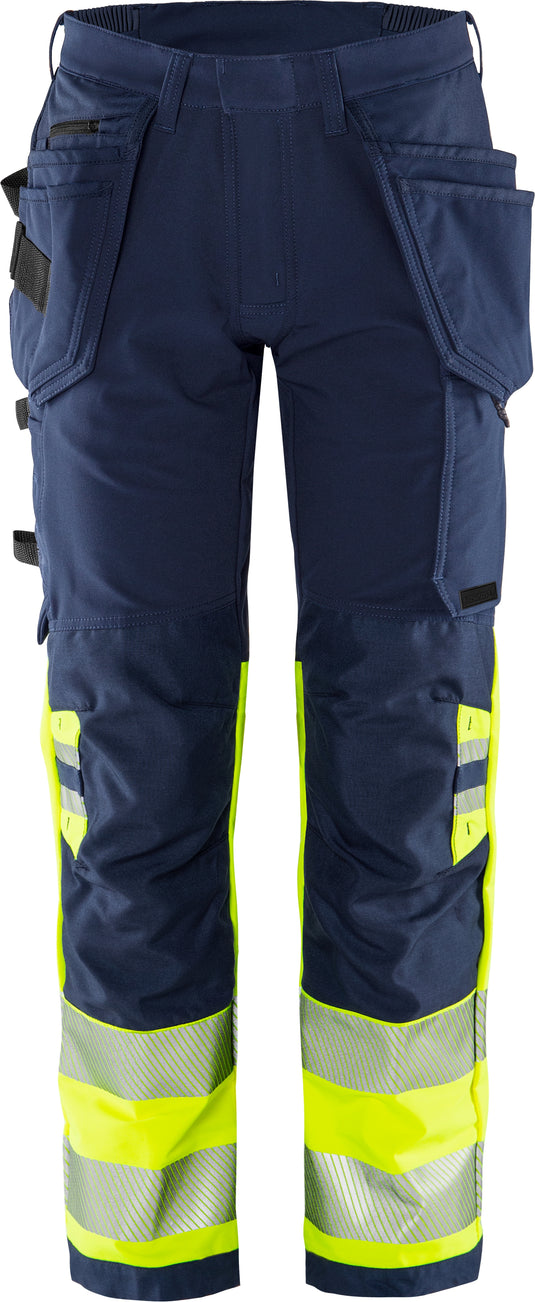 Trousers FRISTADS HIGH VIS GREEN CRAFTSMAN STRETCH TROUSERS CLASS 1 2643 GSTP