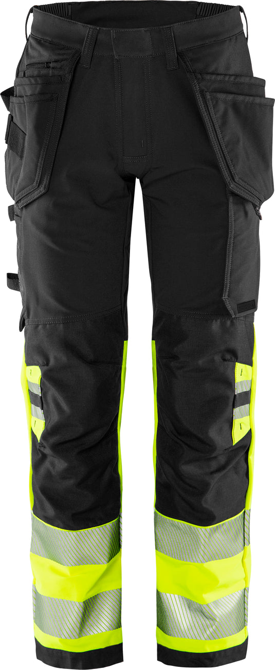 Trousers FRISTADS HIGH VIS GREEN CRAFTSMAN STRETCH TROUSERS CLASS 1 2643 GSTP
