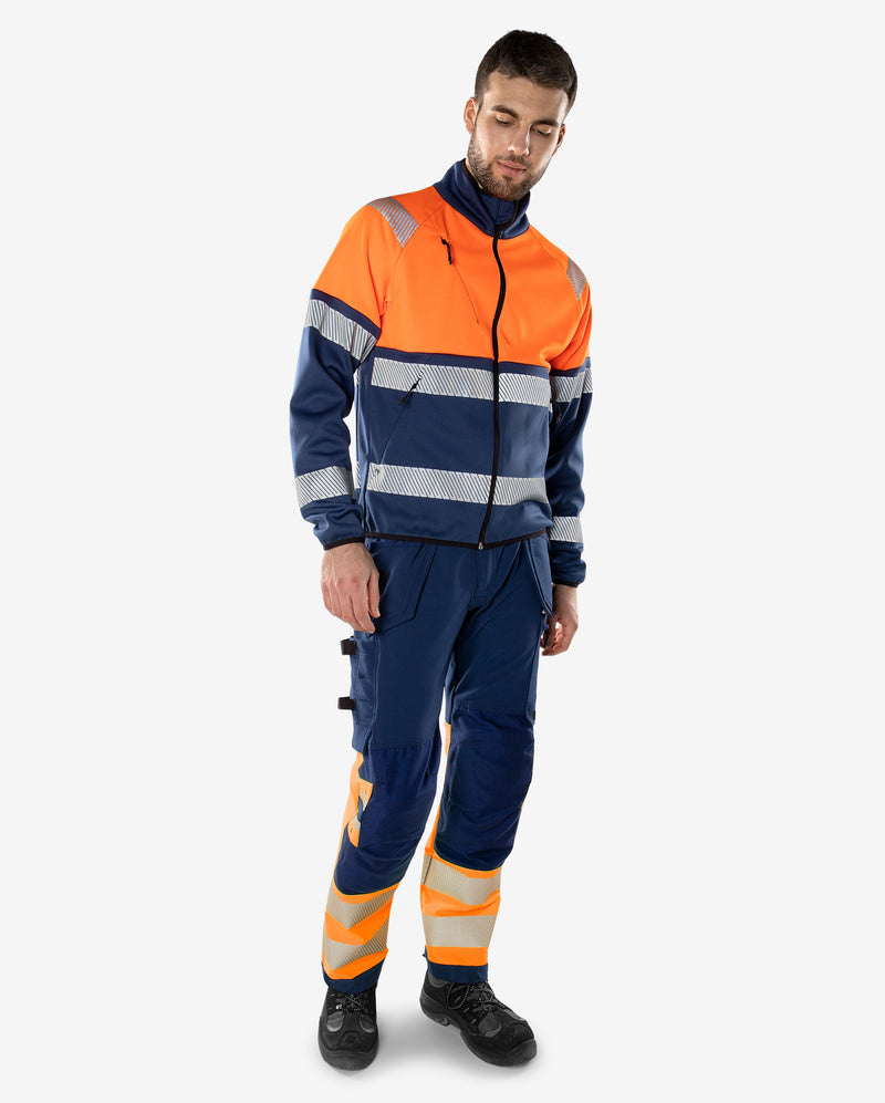 Load image into Gallery viewer, Trousers FRISTADS HIGH VIS GREEN CRAFTSMAN STRETCH TROUSERS CLASS 1 2643 GSTP
