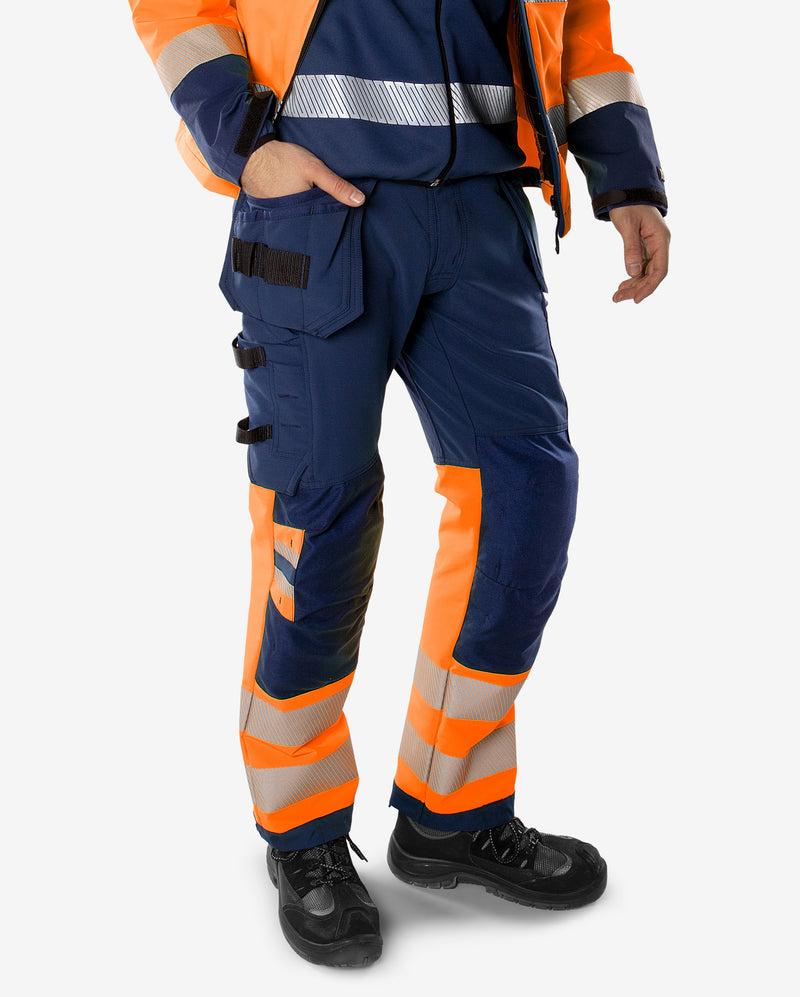 Load image into Gallery viewer, Trousers FRISTADS HIGH VIS GREEN CRAFTSMAN STRETCH TROUSERS CLASS 1 2643 GSTP
