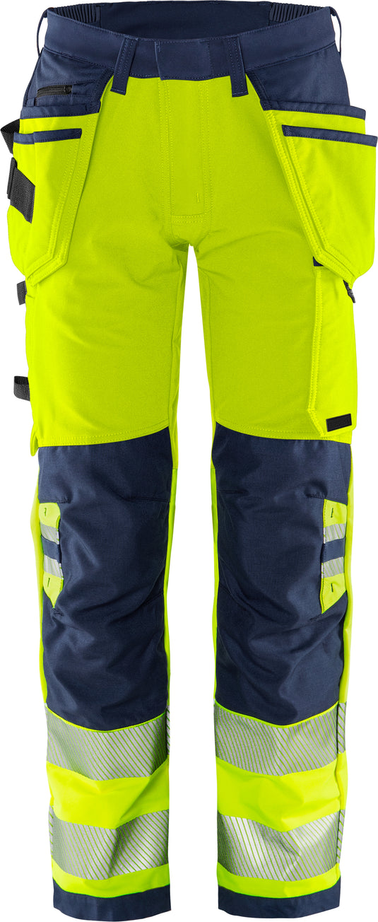 Trousers FRISTADS HIGH VIS GREEN CRAFTSMAN STRETCH TROUSERS CLASS 2 2644 GSTP