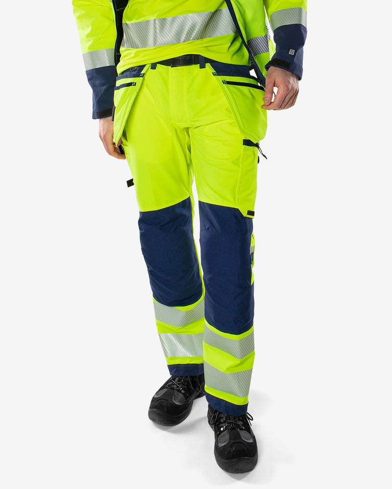 Load image into Gallery viewer, Trousers FRISTADS HIGH VIS GREEN CRAFTSMAN STRETCH TROUSERS CLASS 2 2644 GSTP
