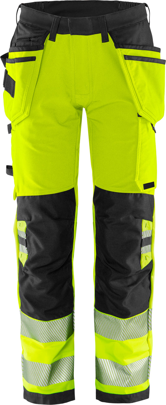 Trousers FRISTADS HIGH VIS GREEN CRAFTSMAN STRETCH TROUSERS CLASS 2 2644 GSTP