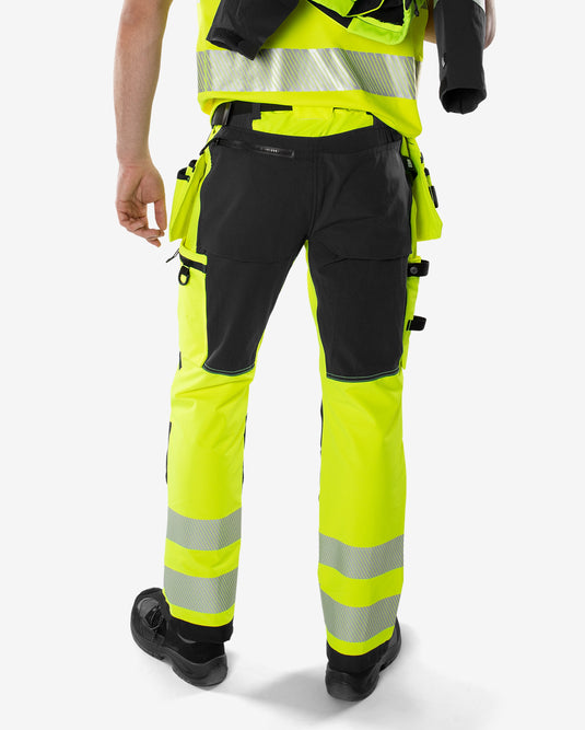 Trousers FRISTADS HIGH VIS GREEN CRAFTSMAN STRETCH TROUSERS CLASS 2 2644 GSTP