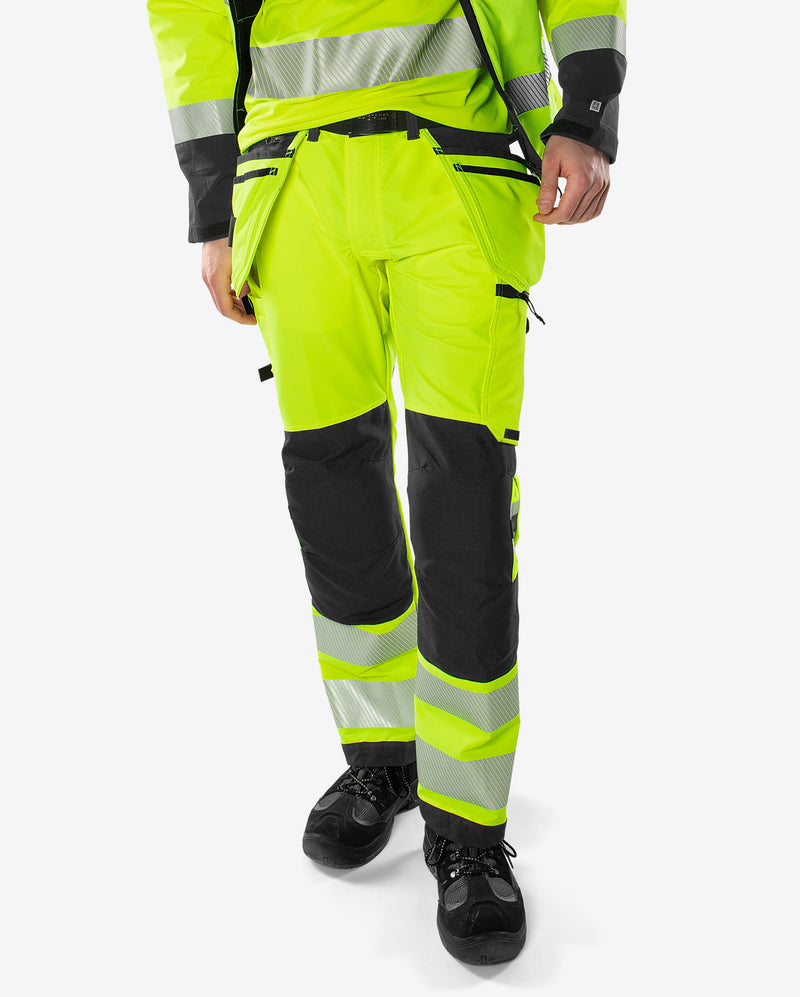 Load image into Gallery viewer, Trousers FRISTADS HIGH VIS GREEN CRAFTSMAN STRETCH TROUSERS CLASS 2 2644 GSTP
