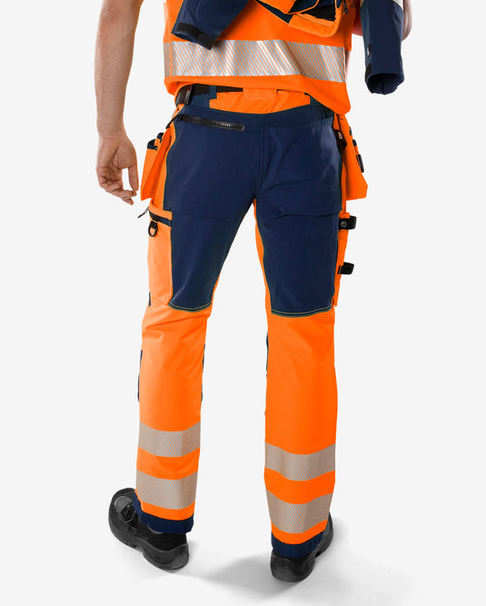 Trousers FRISTADS HIGH VIS GREEN CRAFTSMAN STRETCH TROUSERS CLASS 2 2644 GSTP