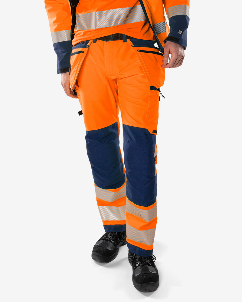 Load image into Gallery viewer, Trousers FRISTADS HIGH VIS GREEN CRAFTSMAN STRETCH TROUSERS CLASS 2 2644 GSTP
