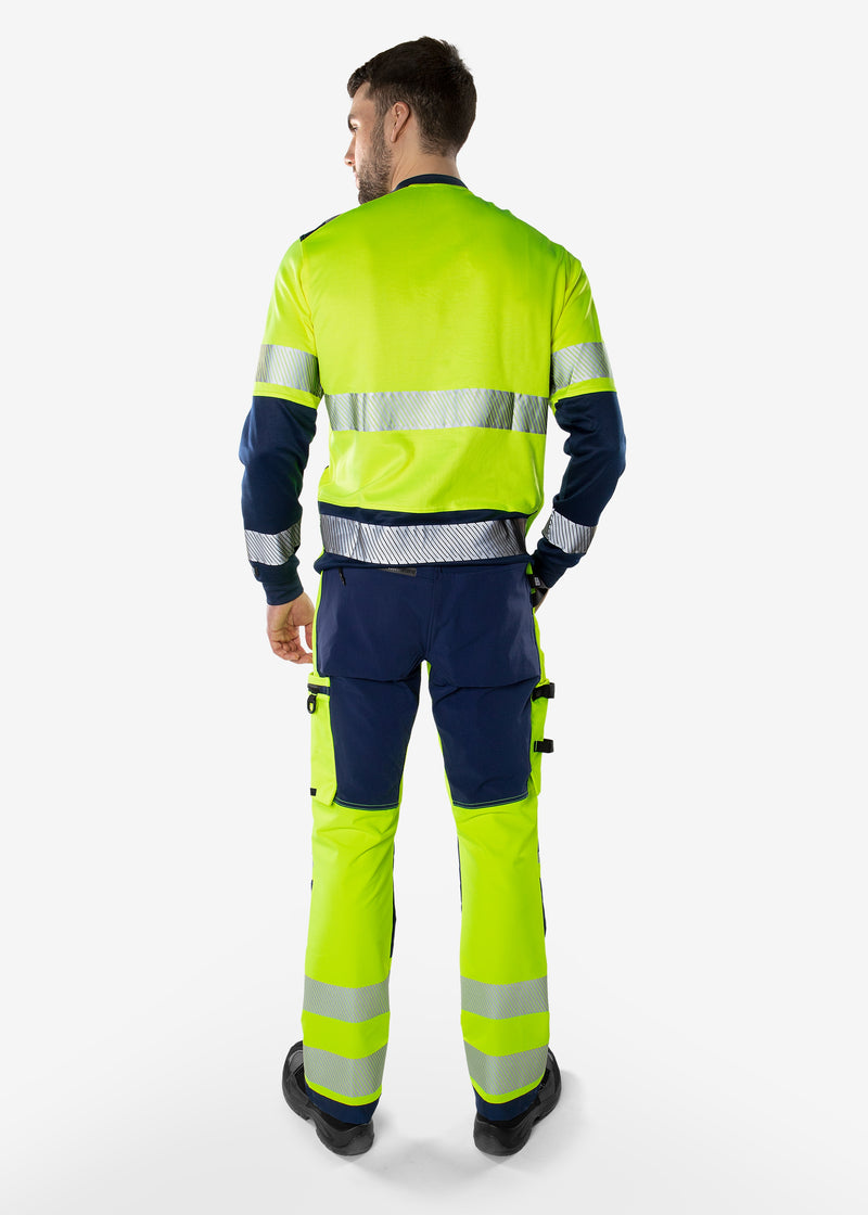 Load image into Gallery viewer, Trousers FRISTADS HIGH VIS GREEN STRETCH TROUSERS CLASS 2 2645 GSTP
