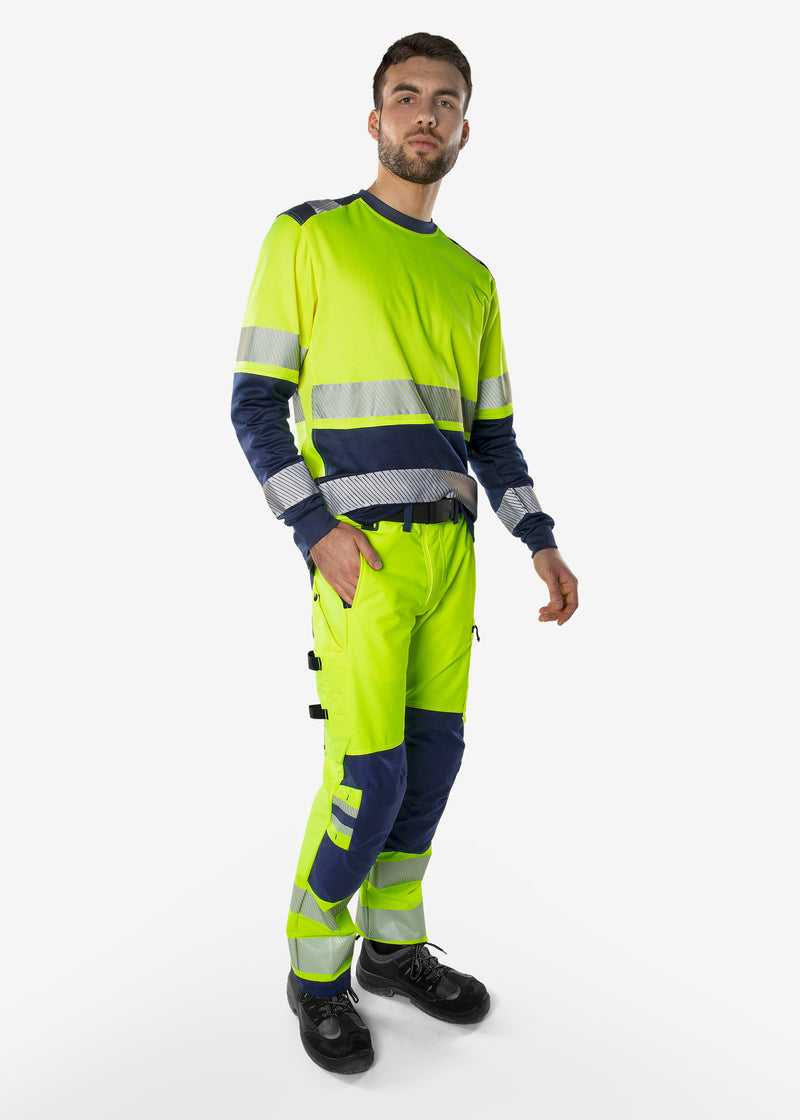 Load image into Gallery viewer, Trousers FRISTADS HIGH VIS GREEN STRETCH TROUSERS CLASS 2 2645 GSTP
