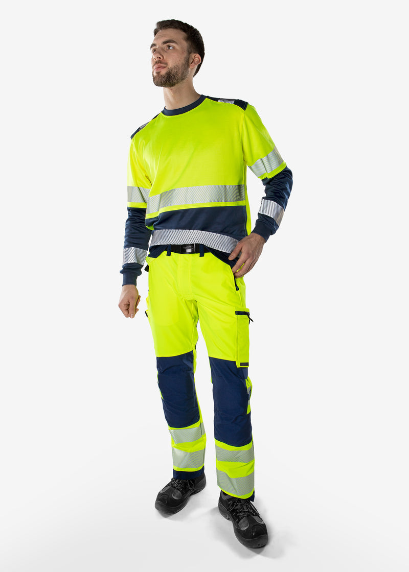 Load image into Gallery viewer, Trousers FRISTADS HIGH VIS GREEN STRETCH TROUSERS CLASS 2 2645 GSTP
