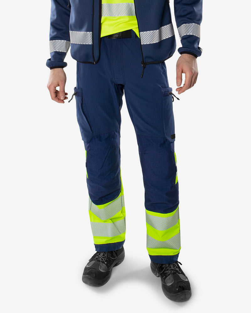 Load image into Gallery viewer, Trousers FRISTADS HIGH VIS GREEN STRETCH TROUSERS CLASS 1 2647 GSTP
